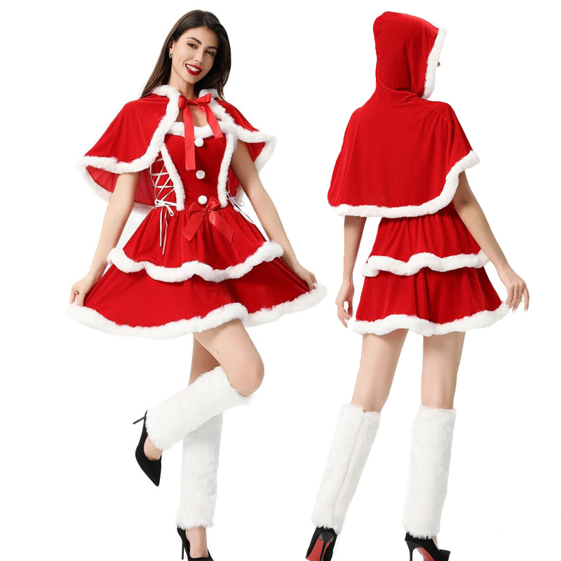 Elf Costume Christmas - Karneval Urlaub Weihnachtsmann für Damen Kostüm