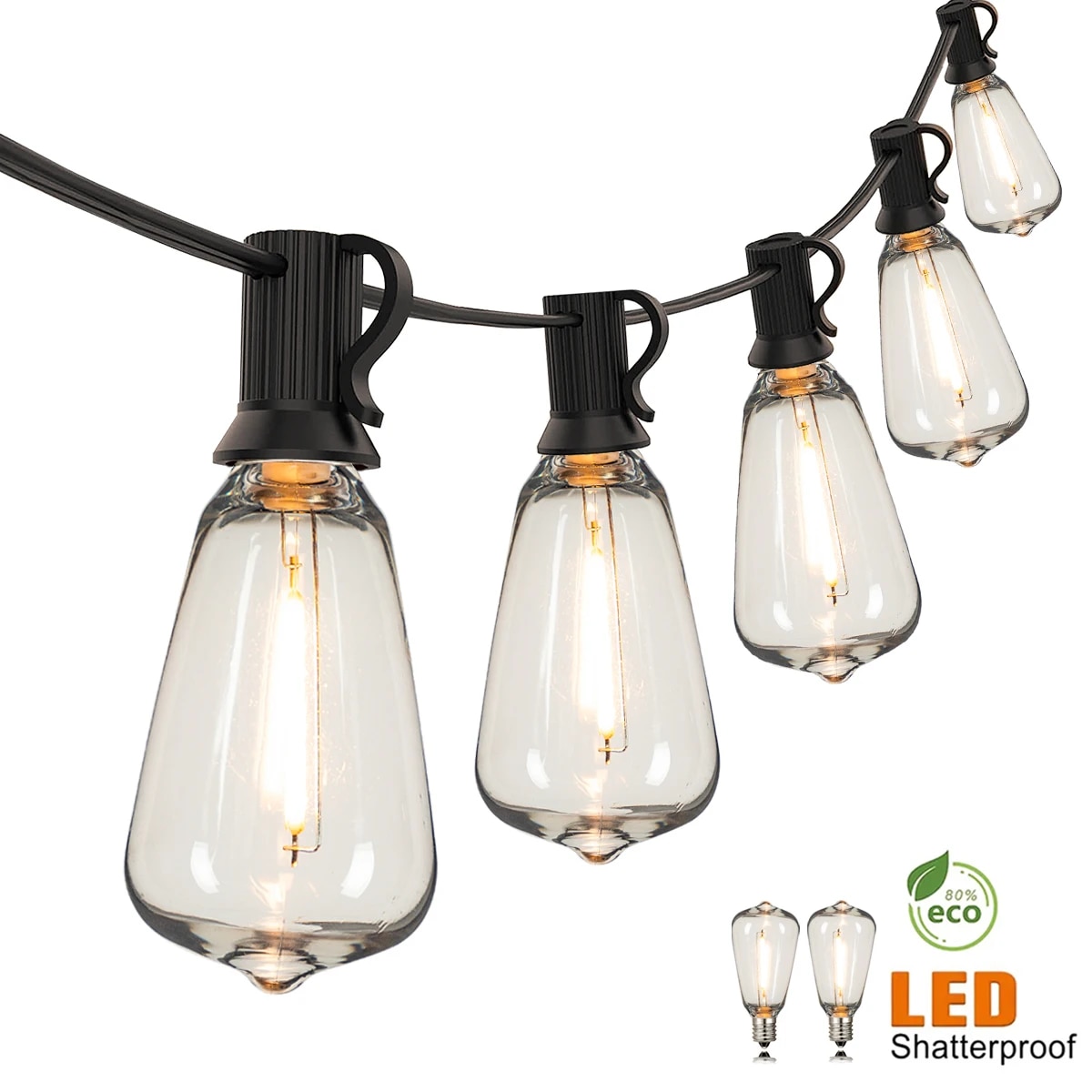 Led Fairy String Lights - ST38 Lichterkette für den Außenbereich, Girlande