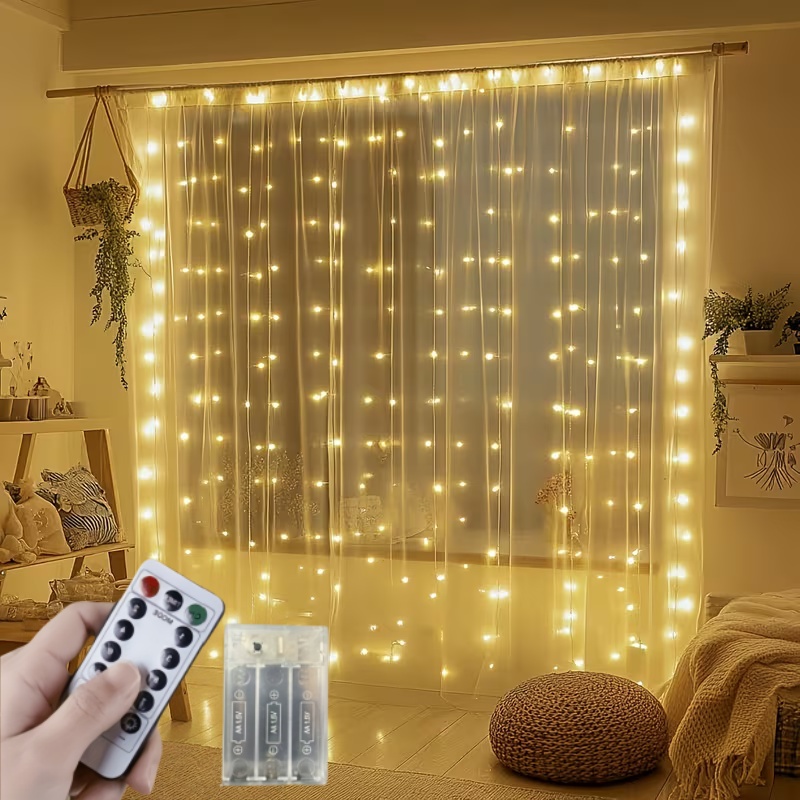 Led Fairy String Lights - 3M-6M Weihnachtsdekoration Fernbedienung Feiertagsbeleuchtung Hochzeits-Märchen-Blumenring-Licht Schlafzimmer-Vorhang
