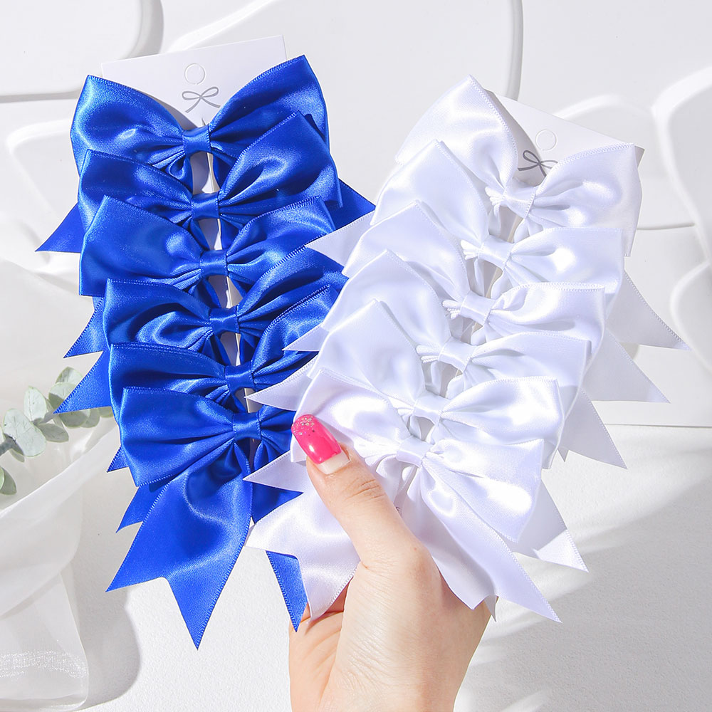 2/4/6PCS Blau Weiß Band Bogen  – Ribbon Bow Gift Bewertung und Preis