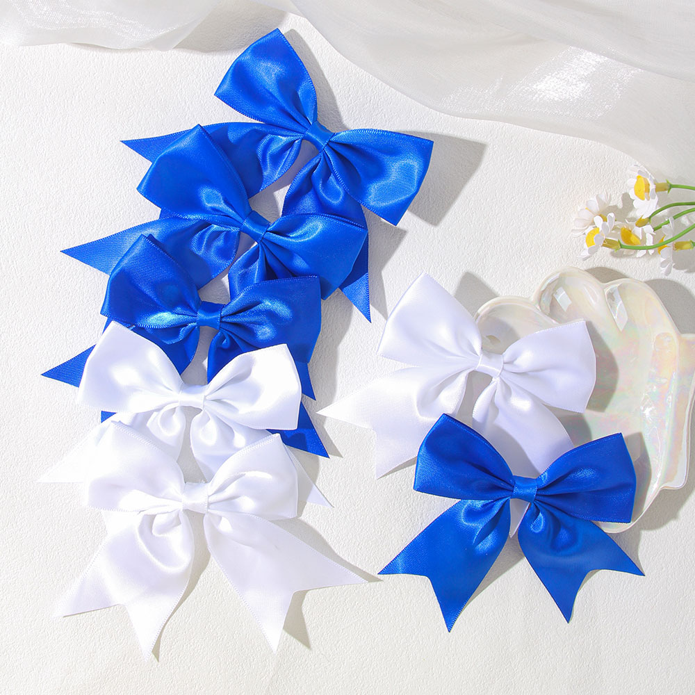 2/4/6PCS Blau Weiß Band Bogen  – Ribbon Bow Gift Bewertung und Preis