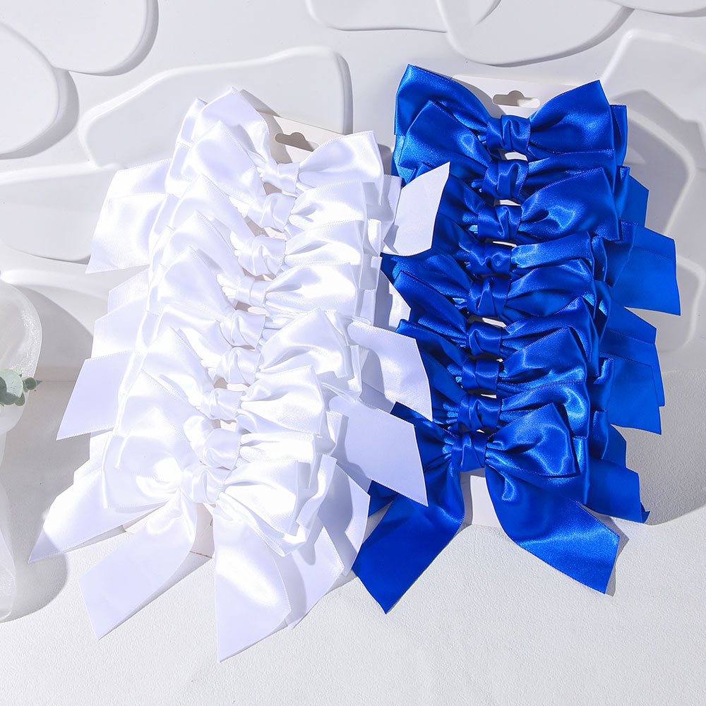 2/4/6PCS Blau Weiß Band Bogen  – Ribbon Bow Gift Bewertung und Preis