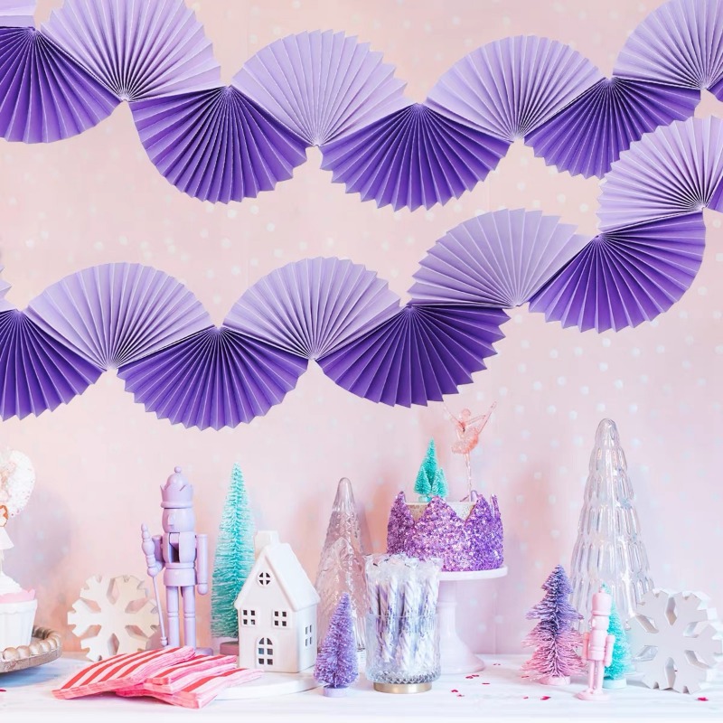 Lila Silber Party Papier 3D Fa – Tinsel Garland Decoration Bewertung und Preis