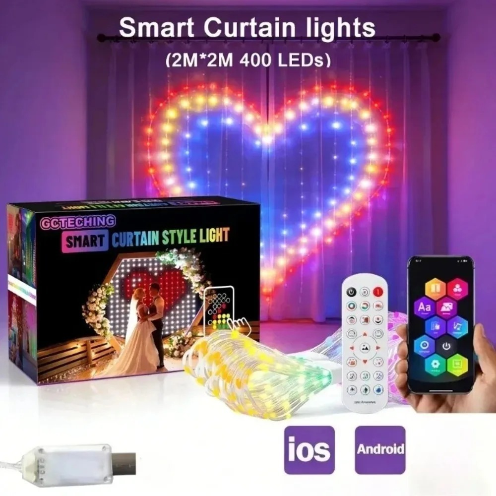Intelligente RGB-LED-Vorhangli – Led Fairy String Lights Bewertung und Preis