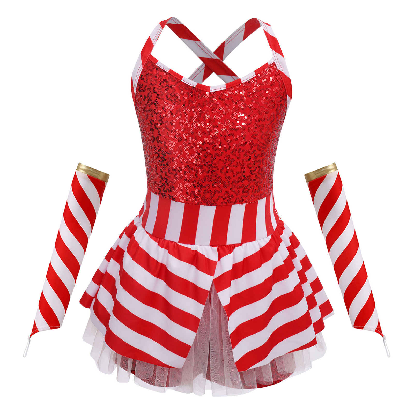 Mädchen Weihnachten Candy Cane – Elf Costume Christmas Bewertung und Preis